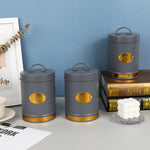 Load image into Gallery viewer, Roman Charm Elegant Matte Mint Kitchen Storage Canisters – Set of 3 (Coffee, Sugar, Tea) (Copy) (Copy) (Copy)