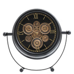 Load image into Gallery viewer, Classic Roman ChronoGear Heritage Clock Black