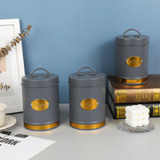 Roman Charm Elegant Matte Mint Kitchen Storage Canisters – Set of 3 (Coffee, Sugar, Tea) (Copy) (Copy) (Copy)