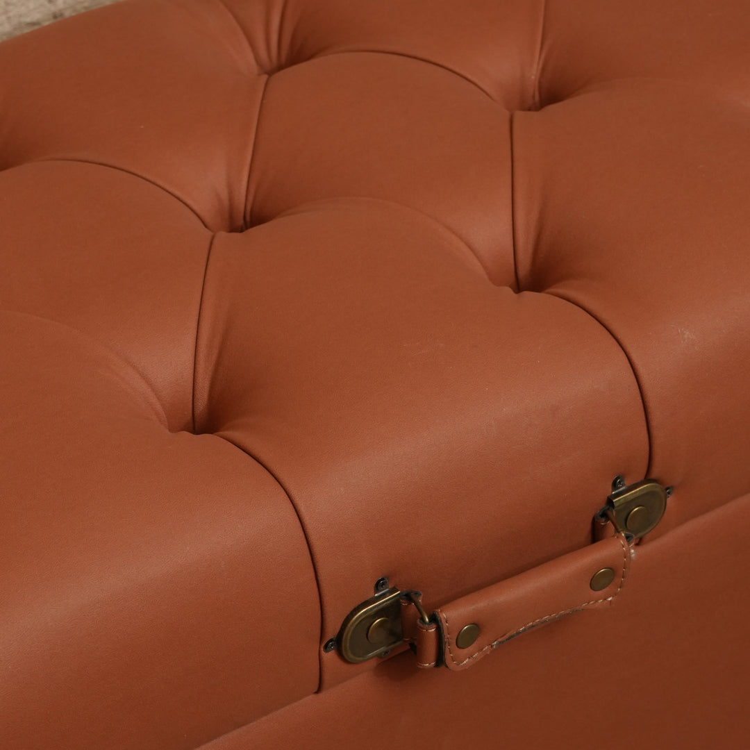 Cinnamon Storage Ottoman Bench Set of 3