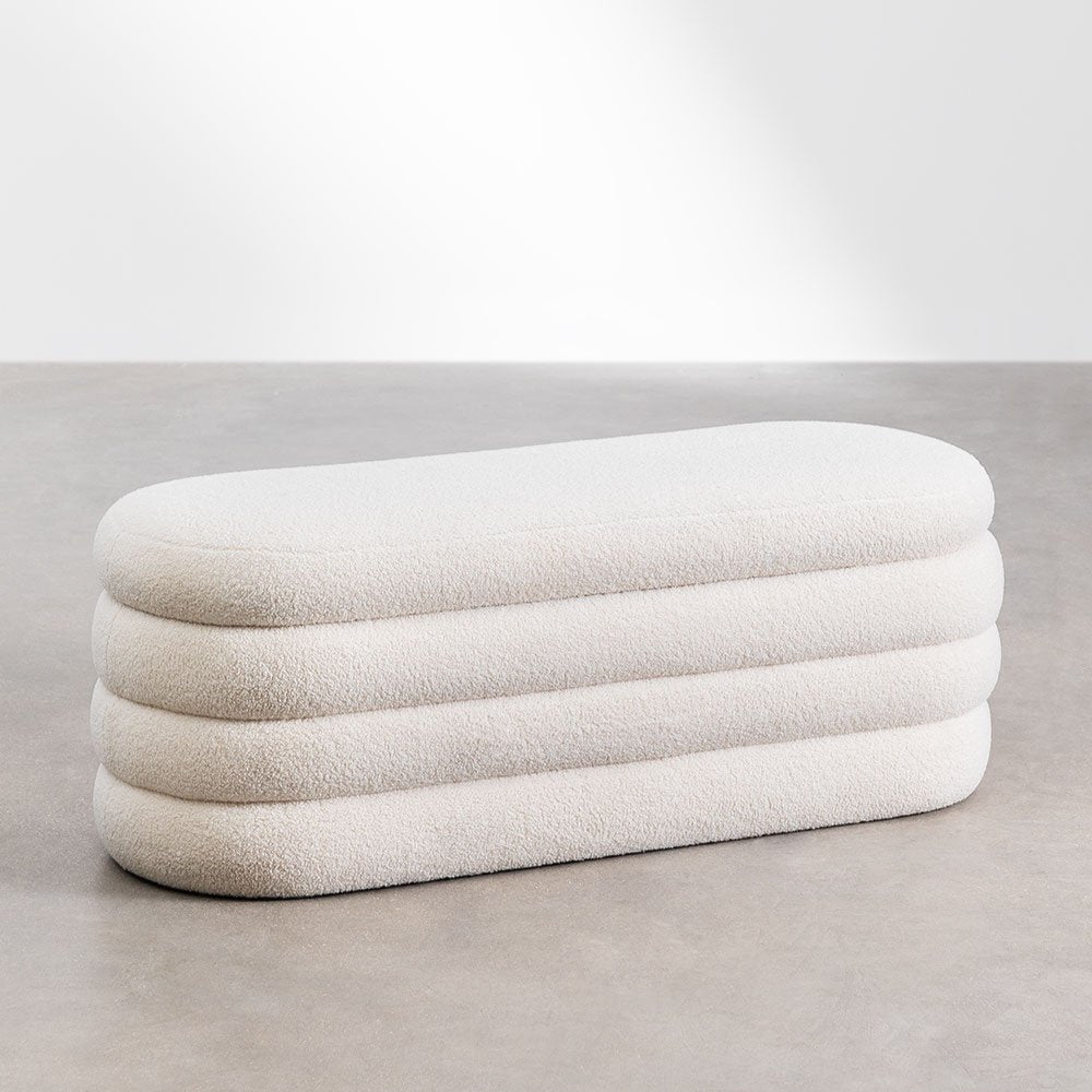 The Ribbed Boucle Accent Bench