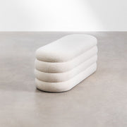 The Ribbed Boucle Accent Bench