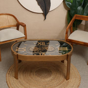 Oval Gear Clock Center Table