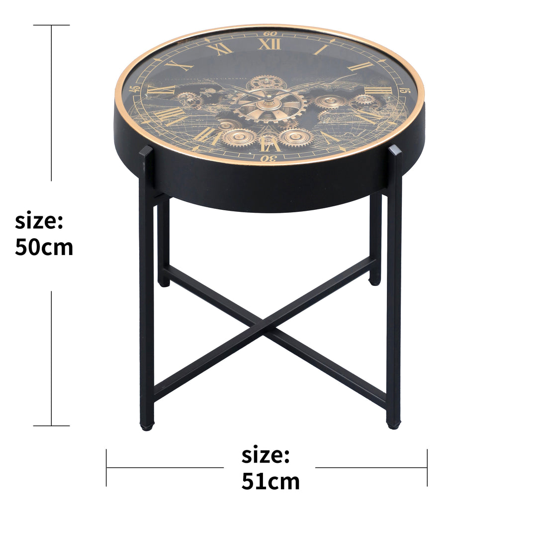 Geared Clock Side Table