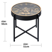 Geared Clock Side Table