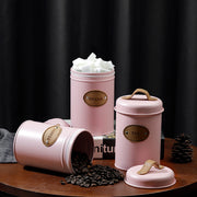 Rustic Charm Metallic Kitchen Storage Jar Set – Coffee, Tea, Sugar (Set of 3)